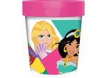 Tataway Disney Tazza Di Plastica Rosa Per Bambine Principesse Jasmine Rapunzel Belle Biancaneve Ariel Cenerentola Bella Addormentata 260 Ml Con Base Antiscivolo