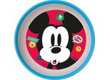 Tataway Disney Topolino Ciotola In Plastica Blu E Bianca Per Bambini Con Base Antiscivolo