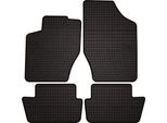 Tappetini Auto In Gomma Adatto Per Peugeot 308 I (2007-2013, Hatchback, Station Wagon, Sw) Neri, Set 4 Pz, Con Fissaggi