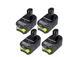 Batteria Agli Ioni Di Litio Ryobi 18V, Opzioni 9,0Ah E 6,0Ah, E Rohs, 4 Pezzi 6,0 Ah