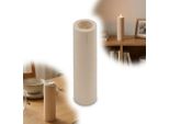 Portacandele Rotondo In Legno 20 Cm, Design Decupage, Decorazione Della Tavola
