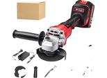 Smerigliatrice Angolare Elettrica, Lama Da 125 Mm, 3 Impostazioni Di Velocità, Motore Brushless, 2 Batterie