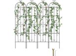 Vevor Traliccio Per Piante Rampicanti, 51X220 Cm, Set Di 4, Traliccio In Metallo Antiruggine Per Fiori Da Giardino, Supporto Per Cetrioli, Supporto Decorativo Per Clematidi