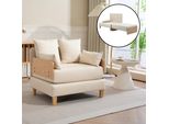 Divano Letto A 1 Posto 'Seinlus' Pieghevole 81 X 88 X 68 Cm Beige