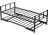 Vevor Struttura Per Letto A Due Piazze, Letto A Due Piazze Con Letto Estraibile, Struttura Per Divano Letto A Piattaforma (Portata 181,44 Kg) Con Supporto A Doghe In Metallo Per Soggiorno Camera Da Letto Camera Degli Ospiti, Nero