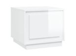 Syfax™ Tavolino Da Salotto Bianco Lucido 51X50X44 Cm Legno Multistrato