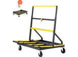 Carrello Per Pannelli Succebuy Con Capacità Di Carico Di 816 Kg, Ausilio Per Il Trasporto Con 4 Ruote Piroettanti E Piano Di Carico Estensibile, Carrello Pieghevole Con Cinghia Di Fissaggio Per Il Trasporto Di Compensato, Cartongesso E Vetro