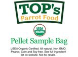 Top's Organic Parrot Food Mini Pellet - Miscela Biologica Per Tutte Le Specie 57G - Campione