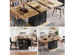 Tavolo Da Pranzo Allungabile Sweiko, 110 X 80 X 75 Cm Adatto Ada Pranzo, Cucine O Terrazze Tavolo Da Pranzo In Legno Con Piano Allungabile Fino A 140 Cm Spazio Fino A Sei Persone Piano Del Tavolo Con Finitura A Venature Di Legno