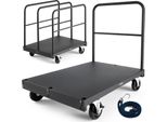 Carrello Porta Pannelli Vevor, 816 Kg, Carrello Di Trasporto 2 In 1 Con Ruote Girevoli A 360°, Rullo Porta Pannelli, Carrello Porta Pannelli Con 4 Corrimano Laterali, Ausilio Per Il Trasporto In Fabbrica, Magazzino, Garage, Nero 914X610X858 Mm