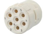 7003907102 Hummel M23 Segnale Contatto A Crimpare Inserto Presa A Crimpare, Numero Di Poli 7-Poli 300V, 20A, Colore Bianco - 1Pc