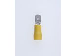 Connettore A Forcella, Spina 6,3 X 0,8 Mm Isolata, Con Crimpatura Dell'isolamento, Senza Linguetta Di Bloccaggio Sezione 4Mm² - 6Mm² Giallo -