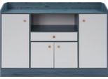 Credenza/Armadio - Armadio Da Soggiorno - 110×30×80 Cm - Portata 25 Kg - Mdf - Richiede Montaggio - Avorio