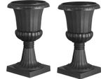 Succebuy Fusi Di Fiori In Plastica, 25X42 Cm, Set Di 2, Fioriere, Vasi Per Piante, Vasi Di Fiori Neri, Ideali Per La Decorazione Di Verande, Matrimoni, Feste, Casa, Palcoscenici, Balconi E Patio