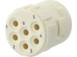 7003906102 Hummel M23 Segnale Contatto A Crimpare Inserto Presa A Crimpare, Numero Di Poli 6-Poli 300V, 20A, Colore Bianco - 1 Pz