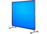 Tenda Per Saldatura Vevor, Parete Di Protezione Per Saldatura 1740X2340 Mm, Parete Di Protezione Per Saldatura In Vinile Ignifugo Con Ruote Girevoli Bloccabili E Protezione Uv A 6 Stadi Per Officina/Industria, Blu