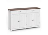 Bealife Credenza Con Cassetti | Grigio Retrò, 140X40X90 Cm In Mdf Con Angoli Arrotondati E Protezione Antiribaltamento | Per Sala Da Pranzo, Soggiorno E Corridoio | AP53