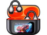 Inf Auricolari Bluetooth Clip-On Con Schermo Smart A Colori - Lunga Durata Nero+Arancio