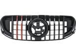 Griglia Del Radiatore Con Inserto Rosso Per Mercedes Gls Suv X167 2019-2023 Design Gtr.
