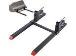 Forche Per Pallet Vevor Da 907 Kg, Carrello Portaforche A Morsetto, Lunghezza Totale 1090 Mm, Forche Con Barra Stabilizzatrice Regolabile Per Attrezzature Del Trattore, Pala Caricatrice E Minipala, Nero