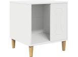 Vidaxl Cuccia Per Cani Bianca 44 X 42 X 49 Cm Materiale A Base Di Legno