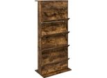 Vidaxl Portariviste In Rovere Affumicato 70 X 41 X 156 Cm Materiale A Base Di Legno