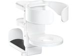 Inf Supporto Per Cuffie Da Scrivania Con Portabicchieri - Gancio Girevole A 360° Bianco
