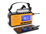Radio Solare Di Emergenza Fm/Am A Manovella Con Batterie Da 10000Mah Torcia Elettrica Mobile Allarme Sos Di Emergenza