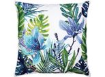 Cuscino A Punto Croce Rto "Foglie Tropicali"" CU057, Schema Contato, 40X40 Cm"