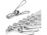 Set Di 10 Mollette Per Abiti In Acciaio Inox [5,3 Cm X 1 Cm] | Mollette Multiuso Per Capi Delicati, Asciugamani | Mollette Universali Per Abiti | Mollette Da Bucato | Mollette Di Fissaggio Molletta Per Appunti | Antivento | 10 Pezzi