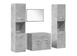 Syfax™ Set Mobili Da Bagno 4 Pz Grigio Cemento In Legno Multistrato