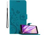 Cadorabo Cover Per Samsung Galaxy J6 Plus Cover Protettiva In Blu Cover Protettiva Cover Telefono Cellulare Cover Fiori Custodia Fiore