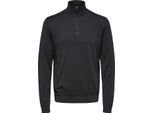 Cardigan Con Mezza Zip Selected Berg - Grigio Antraciet - Grande L