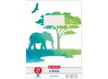 Herlitz 50039982 Herlitz Schulheft A4 Greenline 16 Bl. Lineatur 27 Elefant