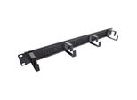 Piastra Passacavi Inline® 19" Con 4 Staffe, 1U, Nero Ral 9005"