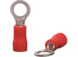 Quadrios 22C442 Capocorda Ad Anello Sezione (Max.)=1,5 Mm² Foro-Ø=5,3 Mm Parzialmente Isolato Rosso 1 Set (22C442)