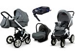 BabyLux® Sky Lark | 4in1 Kinderwagen Set | Grey Flex | Kombikinderwagen | Kinderwagenset | Isofi