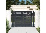 The Living Store Cancello Da Giardino Antracite 105X80 Cm In Acciaio Design Quadrato