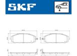 Set Pastiglie Freno Anteriori Skf Per Nissan Patrol Gr V Suv (Y61) Vkbp 81122 A