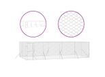 Vidaxl Cuccia Per Cani Da Esterno Argento 8X4X2 M Acciaio Zincato