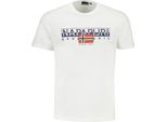 Napapijri Uomo T-SHIRT Corta Bianca : Colore - Bianco, Taglia - L Taglia: L Colore: Bianco
