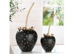 Gilde Dekoobjekt, Erdbeere, "Frutilla"", Poly, Schwarz, , H. 28,5 Cm, D. 11 Cm 34486"