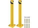 2 Pezzi - 91,4 Cm Dissuasore Di Sicurezza Per Parcheggi - 20 X 20 Cm Dissuasore Di Sicurezza Per Parcheggi - Palo Per Tubi Stradali - Aree Interne Ed Esterne - Parcheggi
