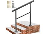 Corrimano Per Scale In Alluminio 91,4 X 89,5 Cm - Corrimano Con Bretelle Trasversali - Balaustra 75 Kg Di Portata - Regolazione 0-50 Gradi - Corrimano Esterno Per 2-3 Gradini - Scala