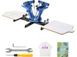 Macchina Serigrafica Per Magliette A 4 Colori E 2 Stazioni Di Stampa Termica Per Il Trasferimento Della Stampa Tessile Fai Da Te - Kreativedruckmaschine