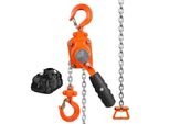 Paranco A Leva Mini - Capacità Di Carico 0,25T, Paranco A Catena Forza Di Trazione 260N, Bozzello A Puleggia Altezza Di Sollevamento 1,40M, Paranco A Cricchetto Ф4X12Mm, Paranco Con Freno A Doppio Nottolino Weston, Gancio Rotante A 360°, Paranco A Catena Manuale