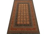 Tappeto Di Lana Kashqai 4349 500 Orientale, Cornice Chiaretto Rosso 80X160 Cm