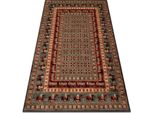 Tappeto Di Lana Kashqai 4301 401 Orientale, Cornice Verde / Terracotta Verde 120X170 Cm