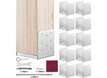 10 Pezzi - Base Di Ancoraggio Regolabile Per Pali In Cemento 152,4 X 152,4