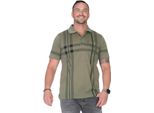 Herren Poloshirt Sommer Polo-Hemd Kurzarm, Oliv/Xl/52